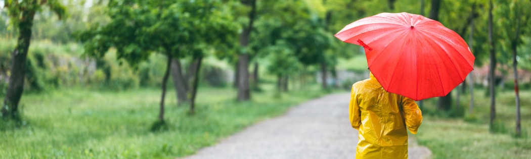 אישה עם מטריה